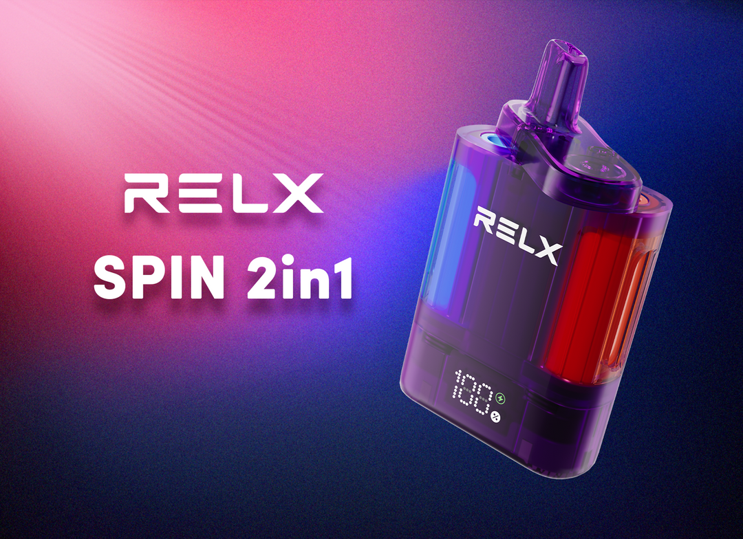 Relx Spin Gusti RELX SPIN 2 in 1 kits 2 gusti in 1 solo dispositivo. Il nuovo RELX SPIN 2 in 1 kit ti permette di cambiare aroma in un attimo grazie al sistema Relx Spin Gusti RELX SPIN 2 in 1 kits 2 gusti in 1 solo dispositivo. Il nuovo RELX SPIN 2 in 1 kit ti permette di cambiare aroma in un attimo grazie al sistema