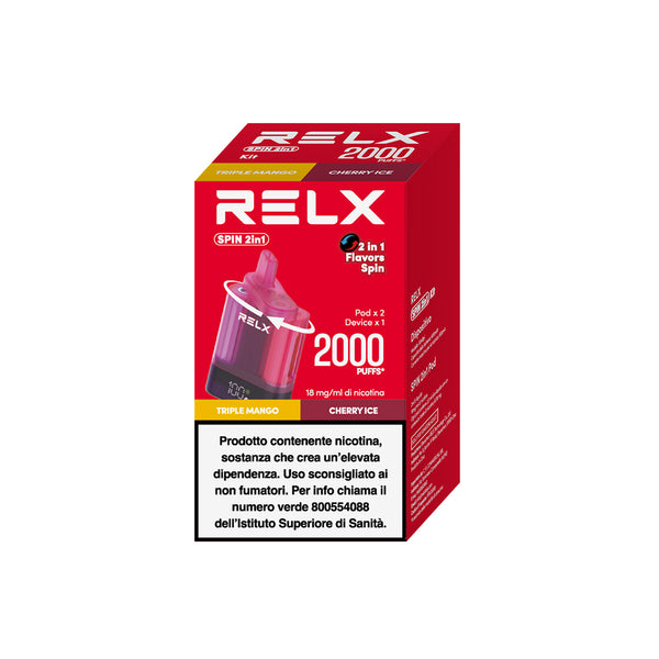 Gusti Relx Senza Nicotina RELX SPIN 2in1 Relx Sigarette Elettroniche + Pod Precaricate | Svapoebasta Gusti Relx Senza Nicotina RELX SPIN 2in1 Relx Sigarette Elettroniche + Pod Precaricate | Svapoebasta