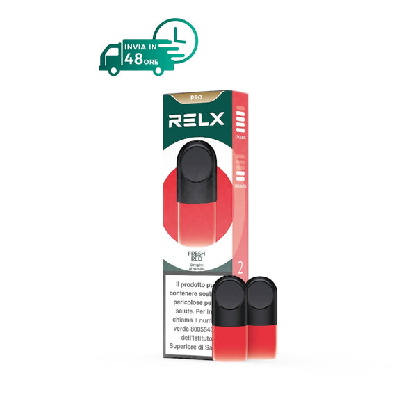 RELX-ITALY 0mg/ml / Fresh Red RELX Pod Pro - Scopri più di 17 gusti preferiti da 18 mg. a 0,0 mg di nicotina.
