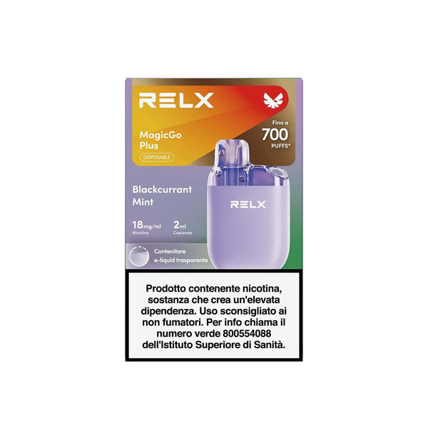 RELX Italy 18mg/ml / Blackcurrant Mint RELX MagicGo Plus Usa e Getta
