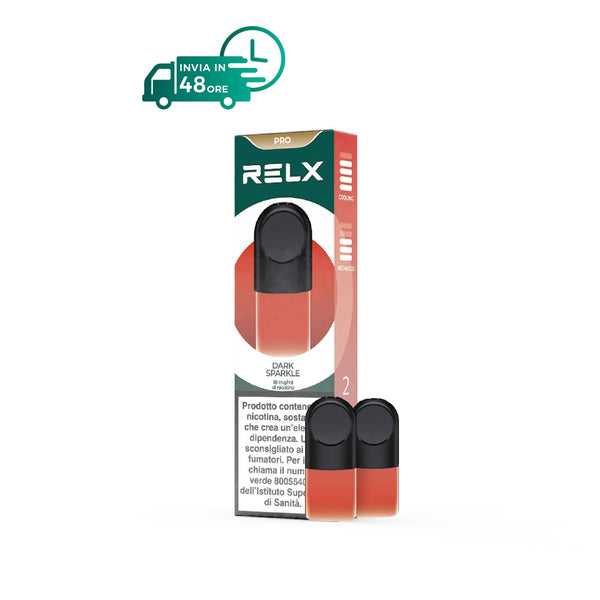 RELX-ITALY 18mg/ml / Dark Sparkle RELX Pod Pro - Scopri più di 17 gusti preferiti da 18 mg. a 0,0 mg di nicotina.

