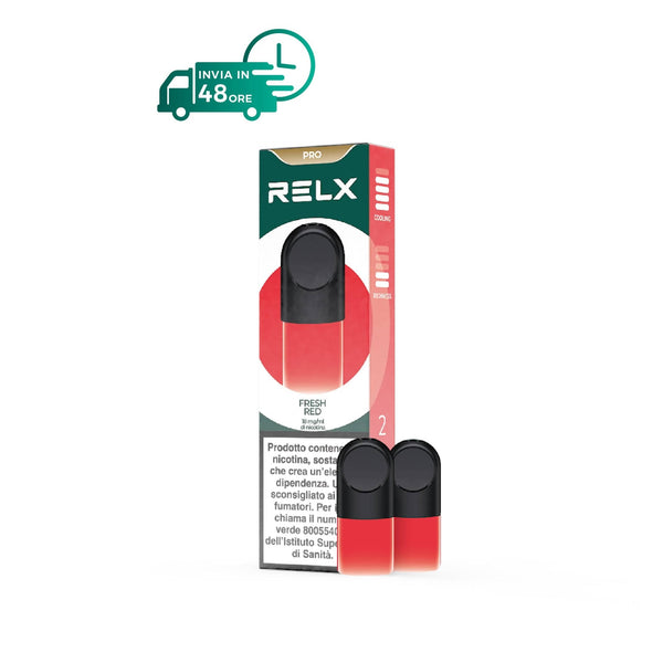 RELX-ITALY 18mg/ml / Fresh Red RELX Pod Pro - Scopri più di 17 gusti preferiti da 18 mg. a 0,0 mg di nicotina.

