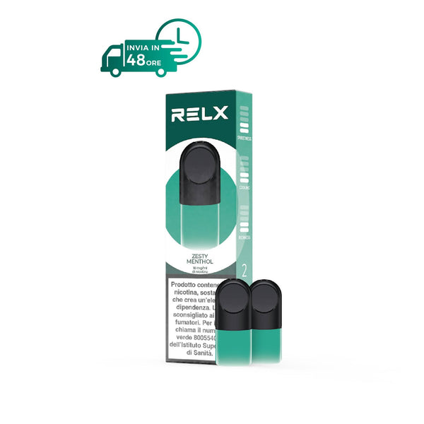 RELX-ITALY 18mg/ml / Zesty Menthol RELX Pod Pro - Scopri più di 17 gusti preferiti da 18 mg. a 0,0 mg di nicotina.
