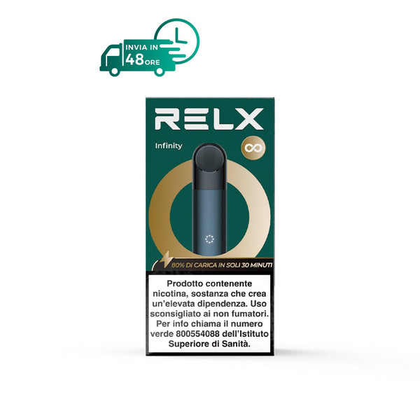 RELX-ITALY Nero Dispositivo RELX Infinity - Sigaretta Elettronica RELX Nero, Gold, Argento e piú
