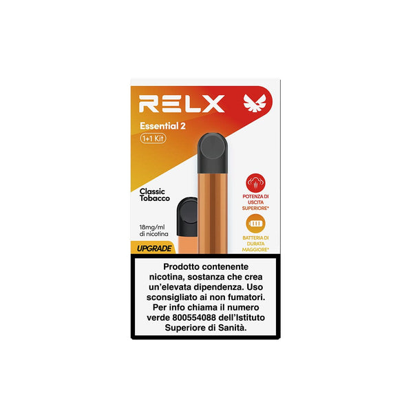 RELX Essential 2 Starter kit: Sigaretta elettronica e Pod Pro RELX Essential 2 Starter kit: Sigaretta elettronica e Pod Pro