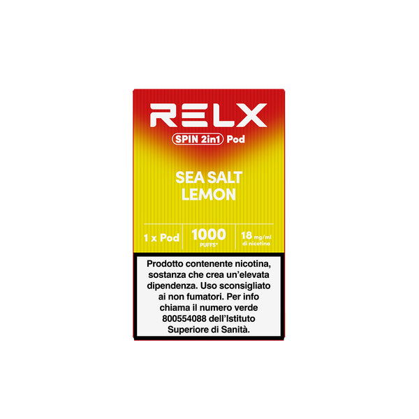 Relx Sigaretta Elettronica 2 Gusti SPIN 2IN1 Pod Relx Sigaretta Elettronica 2 Gusti SPIN 2IN1 Pod